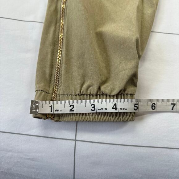 Albion Pants Womens Large Khaki Heather Tan Jetsetter Jogger Ankle Zip Sporty - Picture 12 of 12